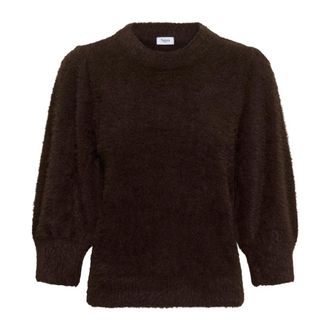 Saint Tropez Trui met ronde hals - Dames - Truien - Bruin - Maat: M