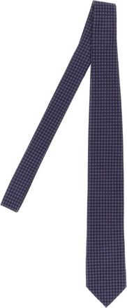 Pal Zileri Gepatroneerde Zijden Stropdas - Heren - Stropdassen - Paars - ONE Size - Accessoires