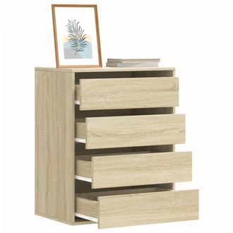 Berkfield Home Corner Chest of Drawers Sonoma Oak 60x41x76 cm Engineered Wood in Brown | Size: 60 x 41 x 76 cm