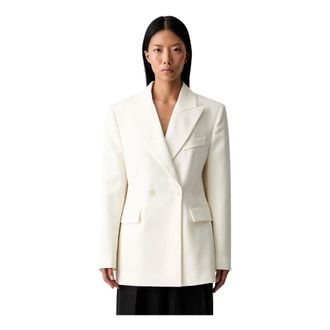 Anine Bing Tiphaine Blazer - Dames - Jassen - Beige - Maat: M Wol