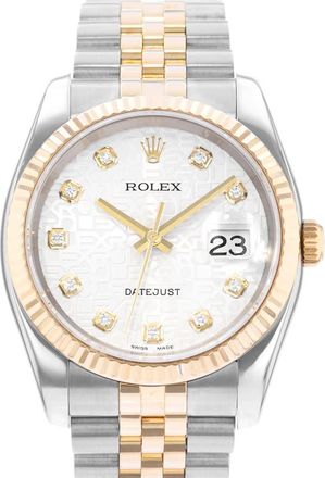 Rolex Pre-owned Rolex Datejust 36 Automatic Chronometer Diamond Mens Watch 116233