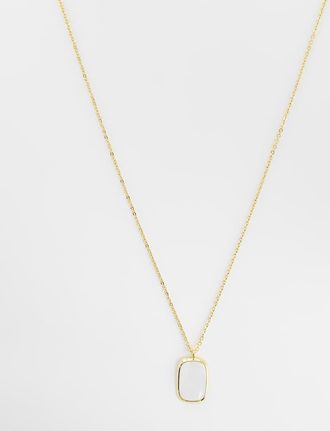 Orelia Collana lunga in madreperla sintetica placcata oro 18 ct