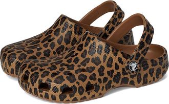 Crocs Classic Graphic Clogs Clog Shoes Sepia/Leopard : Mens 9 - Womens 11 Medium, EVA