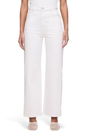 DL1961 Karmine Refined High Waist Ankle Wide Leg Jeans in White at Nordstrom Rack, Size 29