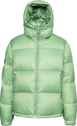 White:Space Down Jackets, male, Green, M, Padded Jacket with Detachable Hood