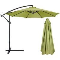 OEM Sombrilla Exterior Impermeable De 270 Cm - Resistente A Los Rayos Uv - Compatible Con 8 Postes - Funda Para Sombrilla Gris Verdosa Para Patio