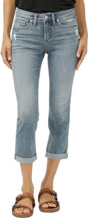 Silver Jeans Co Suki Curvy Mid Rise Capri Jeans in Belle at Nordstrom, Size 28