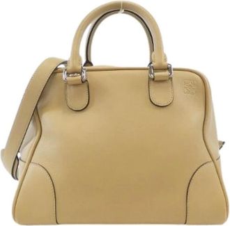 Loewe Pre-owned Handbags, female, Brown, Size: ONE SIZE Pre-owned Amazona 75 Calf Handbag