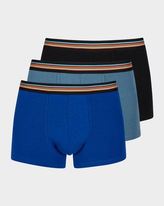 Paul Smith Mens Signature Trim Waistband Multicolor 3-Pack Boxer Briefs