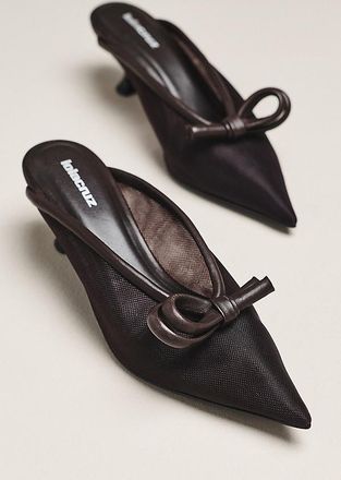 Lola Cruz Bow Mule Heels