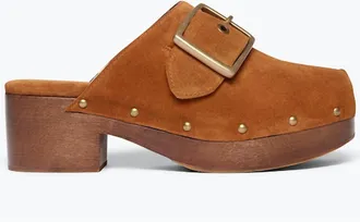 Freda Salvador Womens Jazz Clog In Bronze Suede