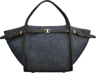 Tod's Blue Logo Small Tote