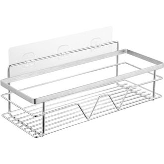 OEM Estante De Ducha Autoadhesivo Sin Taladrar, Fabricado En Acero Inoxidable, Para Montaje En Pared En Ba&ntilde;o, Cocina Y Aseo - Crezuo