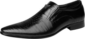 Generic Wedding Formal Shoes for Men Classic Patent Lace-ups Oxfords Plain Toe Leather Shoe Block Heel Non Slip Causal Wide Shoewear for Gatherings with Frien