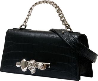Alexander McQueen Womens Jewel Shoulder Bag Black