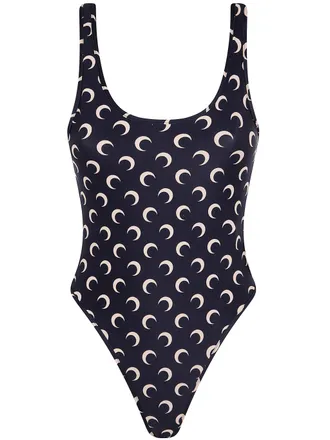 Marine Serre Moon Printed Jersey Swimwear One Piece