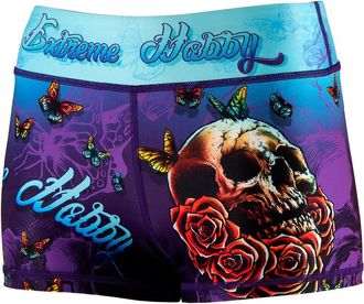 OEM Pantalones Cortos Deportivos Para Mujer Con Estampado De Calavera, Talla 2s, Color Azul