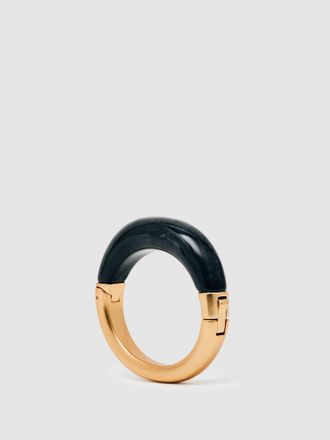 Reiss Gold Tone Scoop Enamel Hinged Bangle