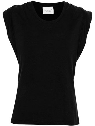 Isabel Marant Kotty linen top - Black