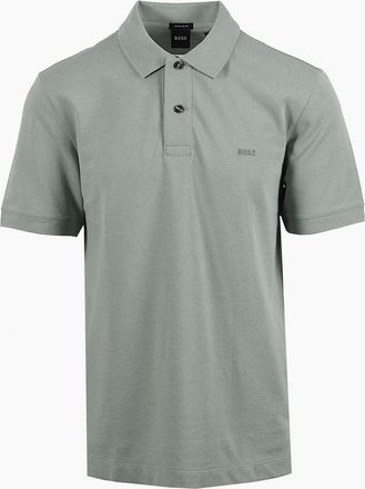 HUGO BOSS Mens Boss Black BOSS PALLAS POLO OPEN GREEN - Size: 44