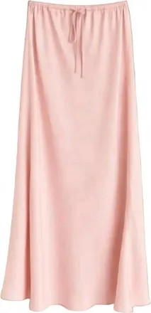 Forte_Forte Womens Twill Viscose Midi Skirt In Sweet