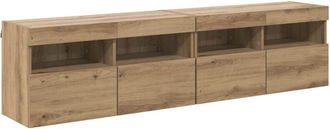 vidaXL TV Wall Cabinets Wall-mounted 2 pcs Artisan Oak 80 x 30 x 40 cm vidaXL