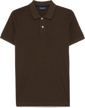 GANT Polo con logo - Marrone