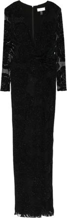 Nissa Abito lungo con stampa - Nero