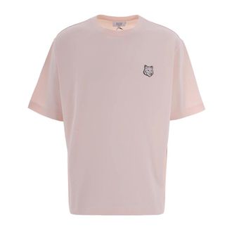 Maison Kitsun&eacute; T-Shirts, male, Purple, Size: S Fox Head Oversize Tee Shirt