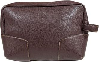 Loewe Brown Leather Clutch Bag (Pre-Owned)