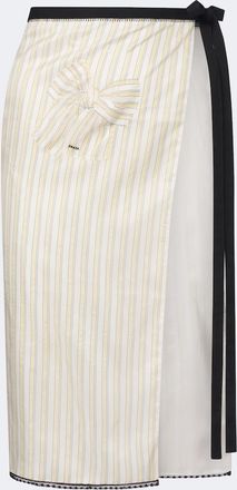 Prada Bow-detail striped apron