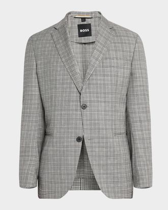 BOSS Men & apos;s Wool Houndstooth Plaid Sport Coat