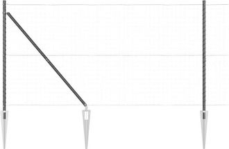 vidaXL Vidaxl - Fence Post 26 pcs Silver 3.2 x 3.2 x 140 cm Steel