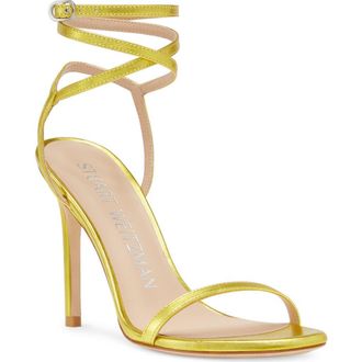 Stuart Weitzman Barelynude 100 Wrap Sandal in Key Lime at Nordstrom Rack, Size 5.5