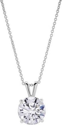 LuvMyJewelry Lucent 14K Gold Round Lab Grown Diamond Pendant - 2.5 Ct in 14K White Gold at Nordstrom