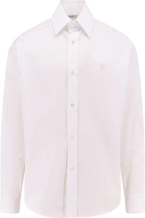Alexander McQueen Wit Iconisch Geborduurd Overhemd - Heren - Zakelijke Overhemden - Wit - L - Katoen - Overhemden