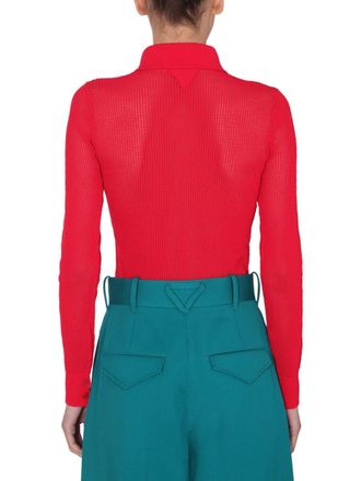 Bottega Veneta Mesh Polyamide Cardigan - Red
