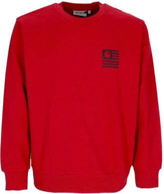 Carhartt Work in Progress Arcade Lichtgewicht Crewneck Sweatshirt Mannen - Heren - Sweatshirts - Rood - L - Katoen - Hoodies & sweatvesten
