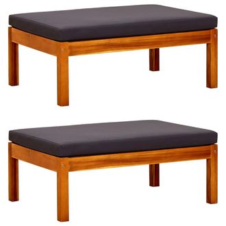 vidaXL Vidaxl - Reposapi&eacute;s De Jard&iacute;n 2 Unidades Madera Maciza De Acacia