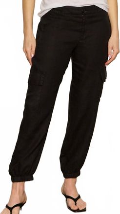 Sanctuary Take Over Linen Jogger In Black