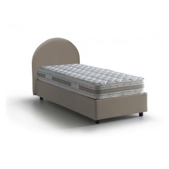Talamo Italia Dmora - Cama Individual Dnasut, Cama Contenedor Con Tapizado En Ecopiel, 100% Made In Italy, Apertura Lateral, Con Colch&oacute;n 80x190 Cm Incluido, T&oacute;rtola