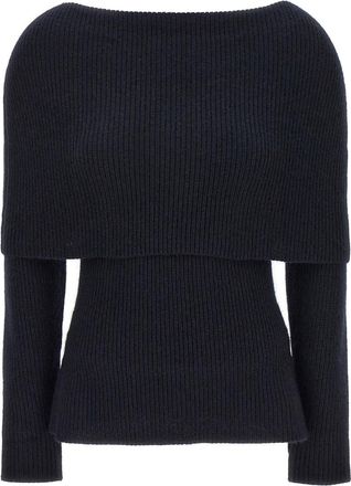 Fabiana Filippi Blue Soft neckline sweater