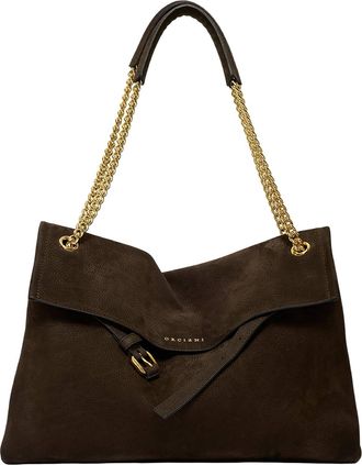 Orciani Venus Nabucco Midi Nubuck Calf Leather Shoulder Bag