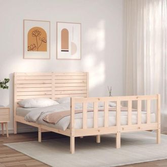 vidaXL Bed Frame without Mattress 140x190 cm Solid Wood Pine Vidaxl