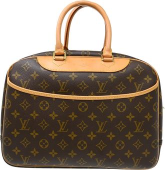 Louis Vuitton Deauville Monogram Brown Canvas Handbag (Pre-Owned)