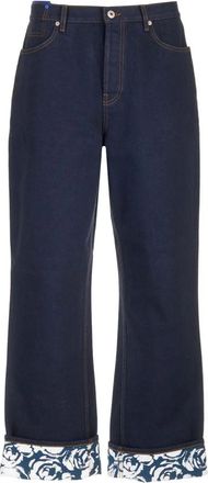 Burberry Rose-Print Straight-Leg Jeans, Waist Size 28R