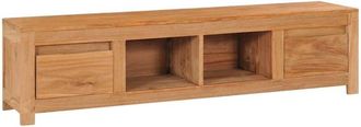 vidaXL Vidaxl - Mueble de tv de madera de teca maciza 115x30x35 cm