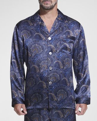 Majestic International Men & apos;s Silk Paisley Pajama Set