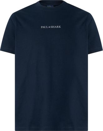 Paul & Shark T-shirt met korte mouwen - Heren - T-shirts - Blauw - M - Katoen - Tops