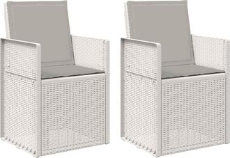 vidaXL Sillas De Comedor De Jard&iacute;n 2 Uds. Y Gris Claro Pp Vidaxl